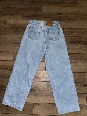 VINTAGE 18560-0291 LEVI’S TAPERED DENIM BLUE JEANS NO STRETCH SZ 25 100% COTTON